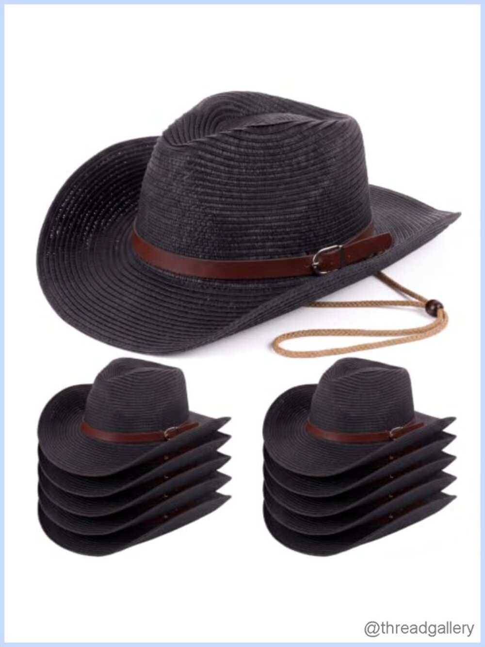 12 Pc Straw Cowboy Hats Wide Brim Sun Beach Western Caps Adult
